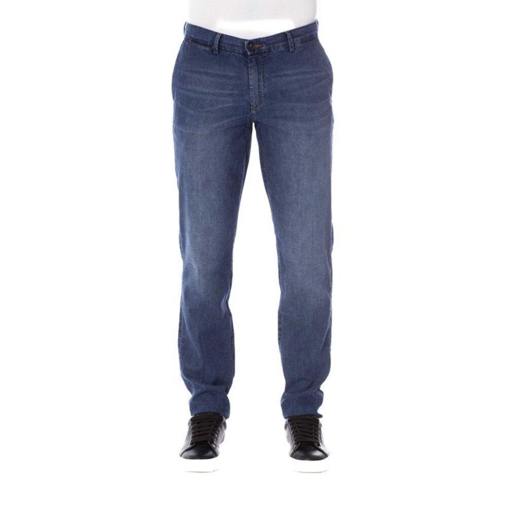 Trussardi Jeans Straight Leg Jeans Men Blue Pants